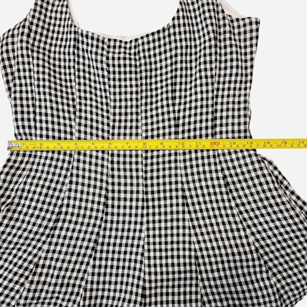 Bailey 44 Gingham Linen Blend Fit & Flare pockets cottagecore preppy euro summer - Picture 7 of 8